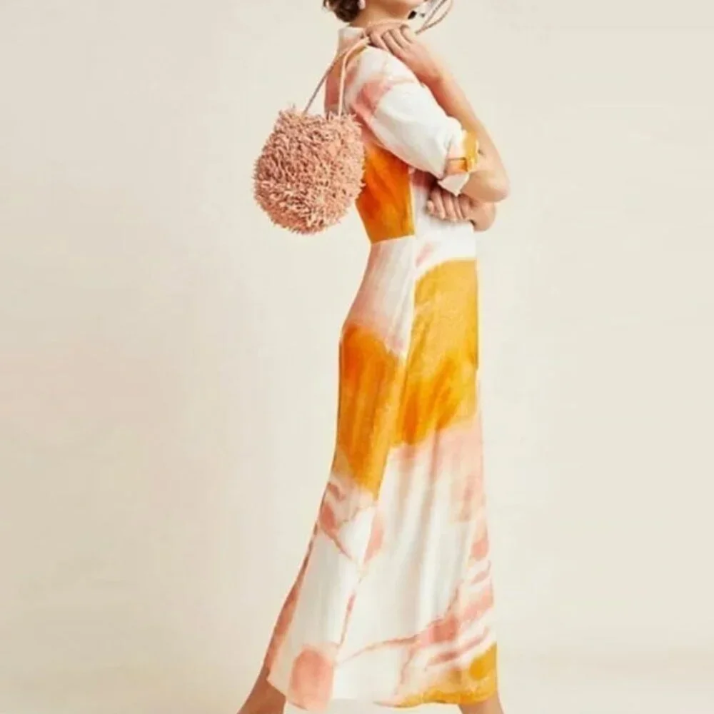 Dolan Anthropologie Cora Tie Dye Midi Dress - Picture 2 of 13